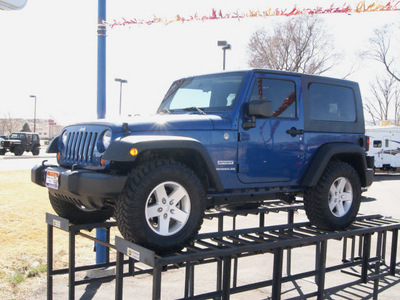 jeep wrangler 2010 deep water blue suv sport gasoline 6 cylinders 4 wheel drive automatic 80911