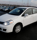 nissan versa 2010 white hatchback gasoline 4 cylinders front wheel drive automatic 19153