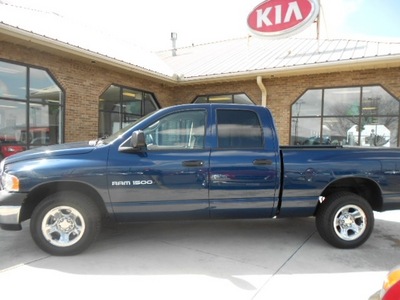 dodge ram pickup 1500 2004 blue pickup truck st gasoline 6 cylinders rear wheel drive 43228