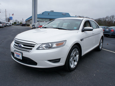 ford taurus 2011 white sedan sel gasoline 6 cylinders front wheel drive automatic 08753