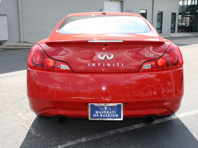 infiniti g37 coupe 2009 red coupe sport gasoline 6 cylinders rear wheel drive 6 speed manual 27616