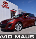 mazda mazda3 2010 red hatchback gasoline 4 cylinders front wheel drive automatic 32771