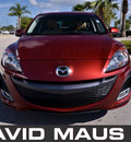 mazda mazda3 2010 red hatchback gasoline 4 cylinders front wheel drive automatic 32771