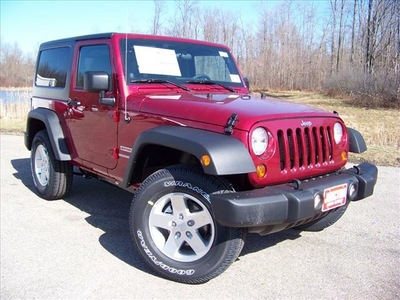 jeep wrangler 2012 red suv sport gasoline 6 cylinders 4 wheel drive automatic 44024