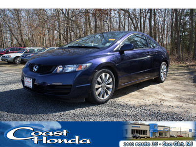 honda civic 2009 royal blue coupe ex gasoline 4 cylinders front wheel drive automatic 08750