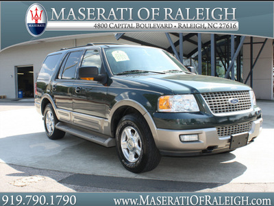 ford expedition 2003 green suv eddie bauer gasoline 8 cylinders sohc 4 wheel drive automatic 27616