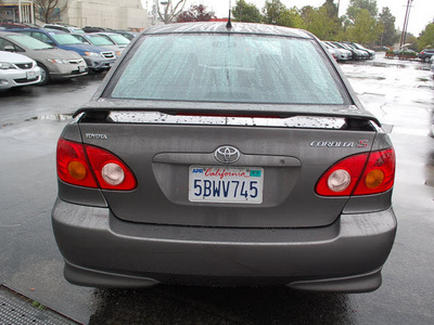 toyota corolla 2003 gray sedan s gasoline 4 cylinders front wheel drive 5 speed manual 94063