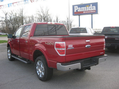 ford f 150 2012 red lariat flex fuel 8 cylinders 4 wheel drive 6 speed automatic 62863