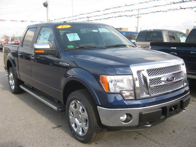 ford f 150 2012 dk  blue lariat flex fuel 8 cylinders 4 wheel drive 6 speed automatic 62863