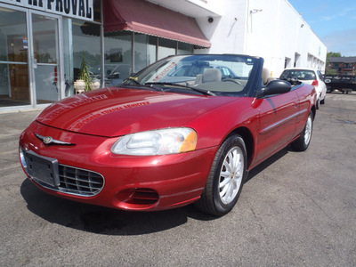 chrysler sebring 2002 red lx gasoline 6 cylinders front wheel drive automatic 60411