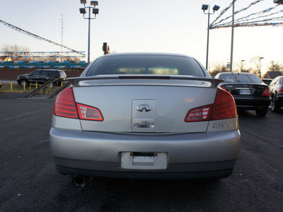 infiniti g35 2003 silver sedan gasoline 6 cylinders rear wheel drive automatic 60411