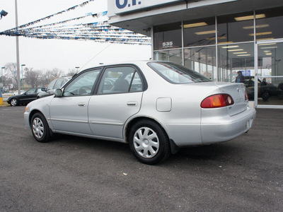 toyota corolla 2001 silver sedan le gasoline 4 cylinders dohc front wheel drive automatic 60411