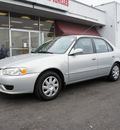 toyota corolla 2001 silver sedan le gasoline 4 cylinders dohc front wheel drive automatic 60411