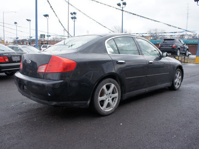 infiniti g35 2003 black sedan gasoline 6 cylinders dohc rear wheel drive automatic 60411