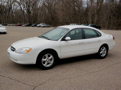 ford taurus 2003 white sedan ses flex fuel 6 cylinders front wheel drive automatic with overdrive 55318