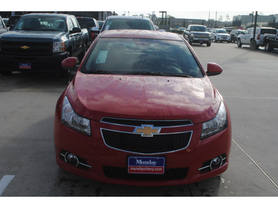 chevrolet cruze 2012 victory red sedan lt gasoline 4 cylinders front wheel drive automatic 77090