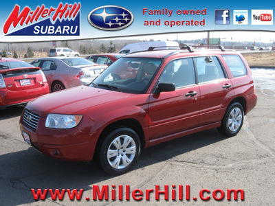 subaru forester 2008 dk  red suv 2 5 x gasoline 4 cylinders all whee drive automatic 55811