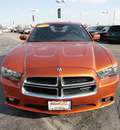 dodge charger 2011 orange sedan gasoline 6 cylinders rear wheel drive automatic 60443