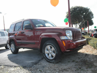 jeep liberty 2012 deep cherry red suv sport gasoline 6 cylinders 2 wheel drive automatic 34731