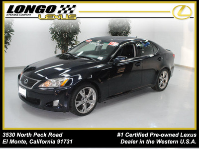 lexus is 350 2009 dk  blue sedan gasoline 6 cylinders rear wheel drive automatic 91731