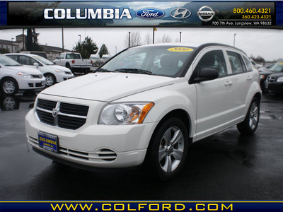 dodge caliber 2010 white hatchback sxt gasoline 4 cylinders front wheel drive automatic 98632