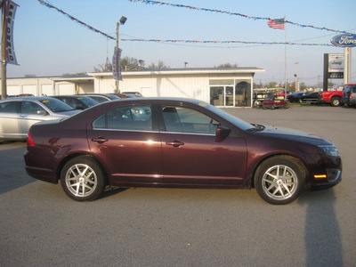 ford fusion 2011 maroon sedan sel gasoline 4 cylinders front wheel drive automatic 62863