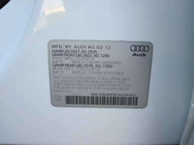 audi q5 2012 white suv 3 2 quattro premium plus gasoline 6 cylinders all whee drive 6 speed tiptronic 46410