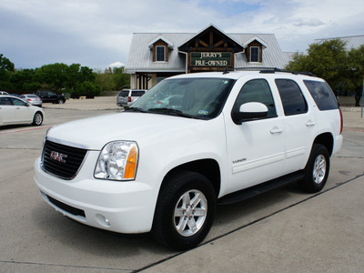 gmc yukon 2011 white suv slt flex fuel 8 cylinders 4 wheel drive automatic 76087