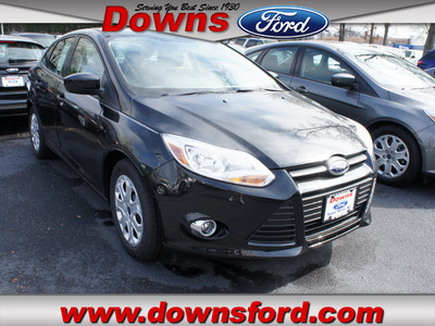 ford focus 2012 black sedan se flex fuel 4 cylinders front wheel drive automatic 08753