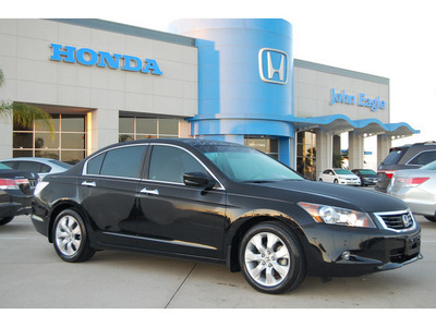 honda accord 2010 black sedan ex l v6 gasoline 6 cylinders front wheel drive automatic 77065