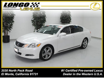 lexus gs 350 2008 white sedan gasoline 6 cylinders rear wheel drive automatic 91731