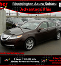 acura tl 2009 brown sedan w xm gasoline 6 cylinders front wheel drive automatic 55420