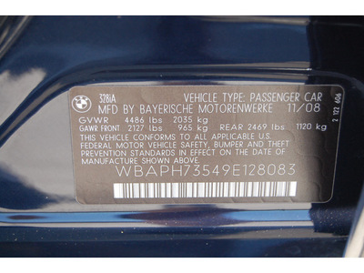 bmw 3 series 2009 blue sedan 328i gasoline 6 cylinders rear wheel drive autostick 77065