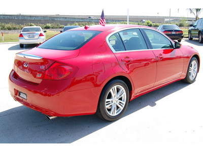 infiniti g37 sedan 2010 red sedan gasoline 6 cylinders rear wheel drive autostick 77065