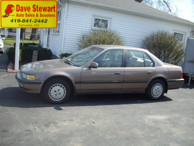 honda accord 1991 brown sedan lx gasoline 4 cylinders front wheel drive automatic 43560