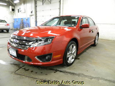 ford fusion 2011 red sedan sport gasoline 6 cylinders front wheel drive automatic 14304