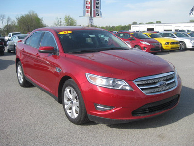 ford taurus 2010 red sedan sel gasoline 6 cylinders front wheel drive automatic 62863