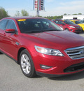 ford taurus 2010 red sedan sel gasoline 6 cylinders front wheel drive automatic 62863