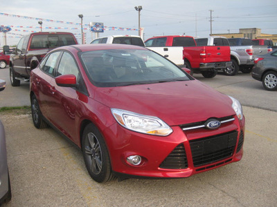 ford focus 2012 red sedan se flex fuel 4 cylinders front wheel drive 6 speed automatic 62863