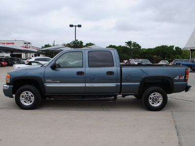 gmc sierra 2500hd 2006 blue slt diesel 8 cylinders 4 wheel drive automatic 76087