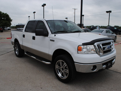 ford f 150 2008 white xlt flex fuel 8 cylinders 2 wheel drive automatic with overdrive 76087