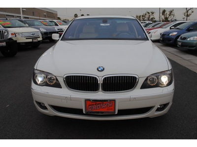 bmw 7 series 2007 white sedan 750li gasoline 8 cylinders rear wheel drive automatic 91761