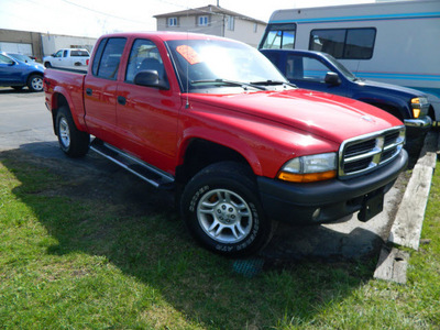 dodge dakota 2004 red pickup truck sxt gasoline 6 cylinders 4 wheel drive automatic 14224