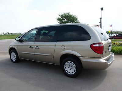 chrysler town and country 2003 tan van lx family value flex fuel 6 cylinders front wheel drive automatic 76018