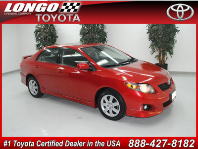 toyota corolla 2010 red sedan s gasoline 4 cylinders front wheel drive automatic 91731