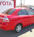 chevrolet aveo 2010 red sedan gasoline 4 cylinders front wheel drive automatic 79925