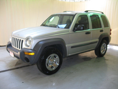 jeep liberty 2003 silver suv sport gasoline 6 cylinders 4 wheel drive automatic with overdrive 44883