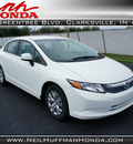 honda civic 2012 white sedan lx gasoline 4 cylinders front wheel drive 5 speed automatic 47129