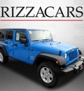 jeep wrangler unlimited 2011 blue suv sport gasoline 6 cylinders 4 wheel drive automatic 60546