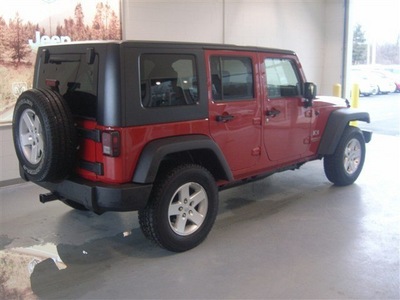 jeep wrangler unlimited 2008 red suv x gasoline 6 cylinders 4 wheel drive 4 speed automatic 46036